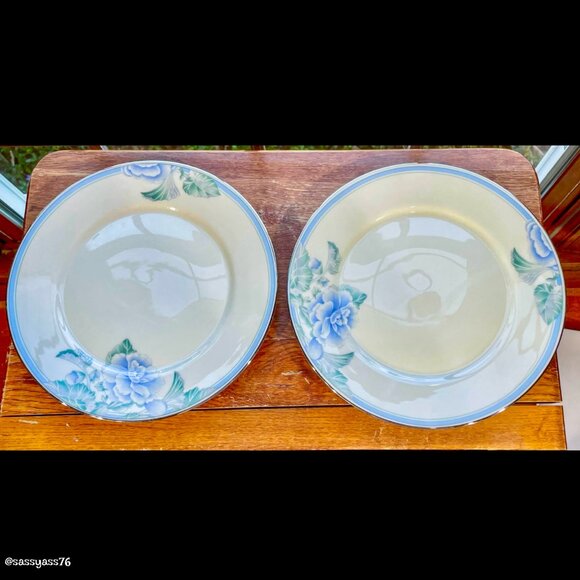 ▪️NWT▪️VTG▪️LENOX▪️2 Piece 10.75" BRENTWOOD Floral Ivory Platinum Trim China - Picture 3 of 5